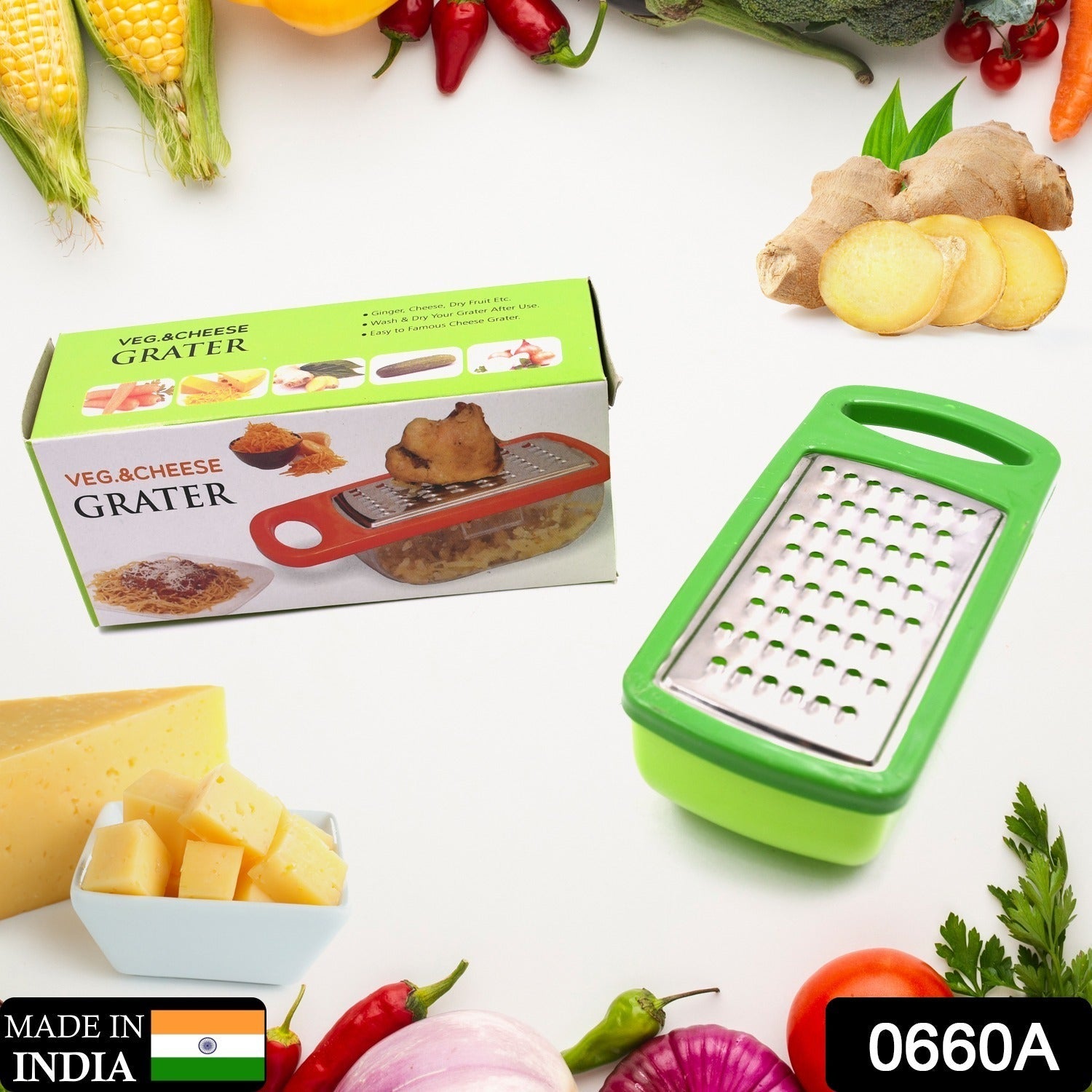 0660a Plastic and Stainless Steel Veg Cheese Mill Grater Standard Collector Box Kitchen Ware with Detachable Storage Container 0660a Plastic and Stainless Steel Veg Cheese Mill Grater Standard Collector Box Kitchen Ware with Detachable Storage Container